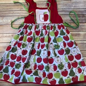 Smocked sweets apple dress